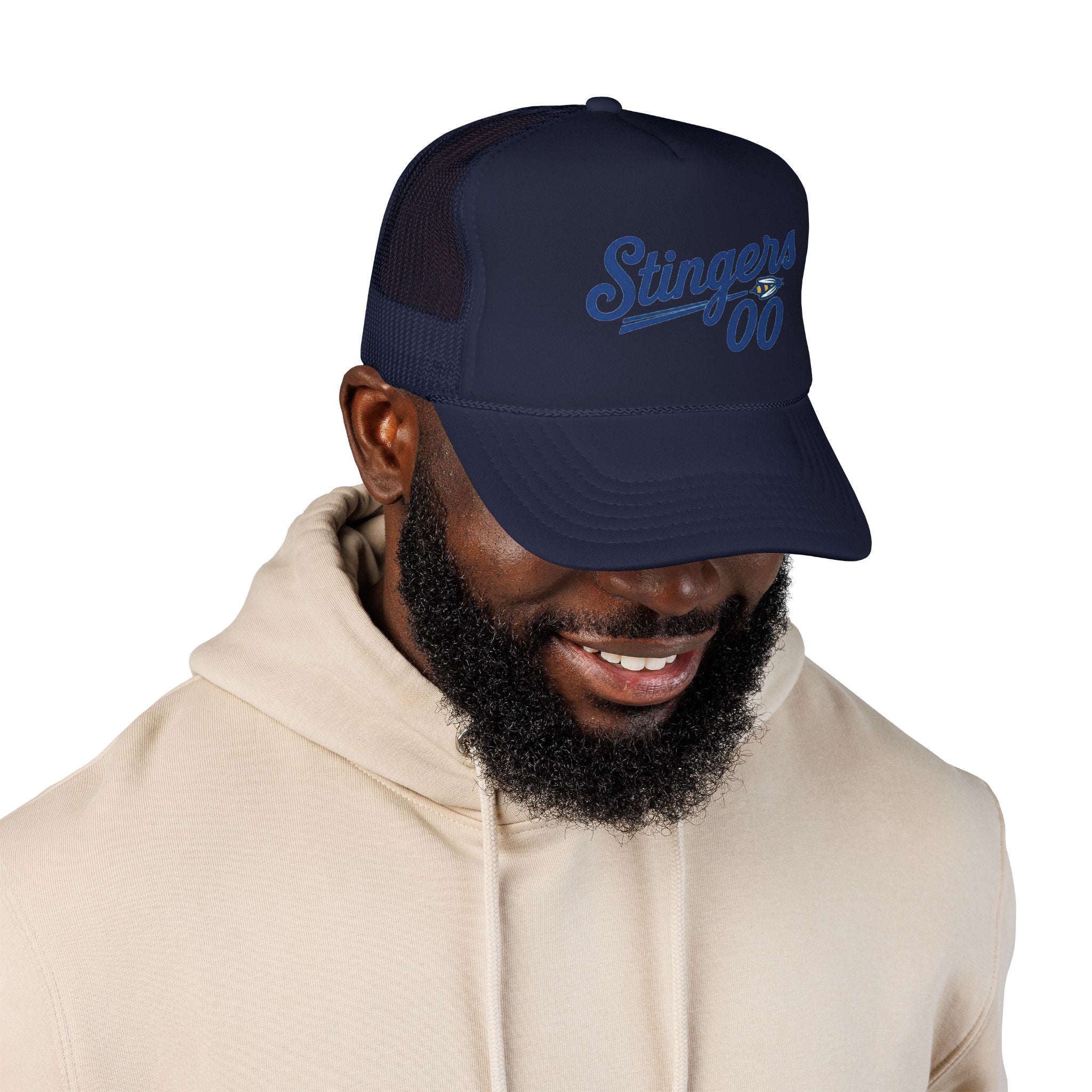 Stingers 00 Foam Trucker Hat — Retro Sports Mesh Cap