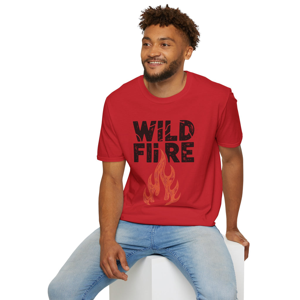 Wild Fire Graphic T‑Shirt — Bold Flame Typography Tee