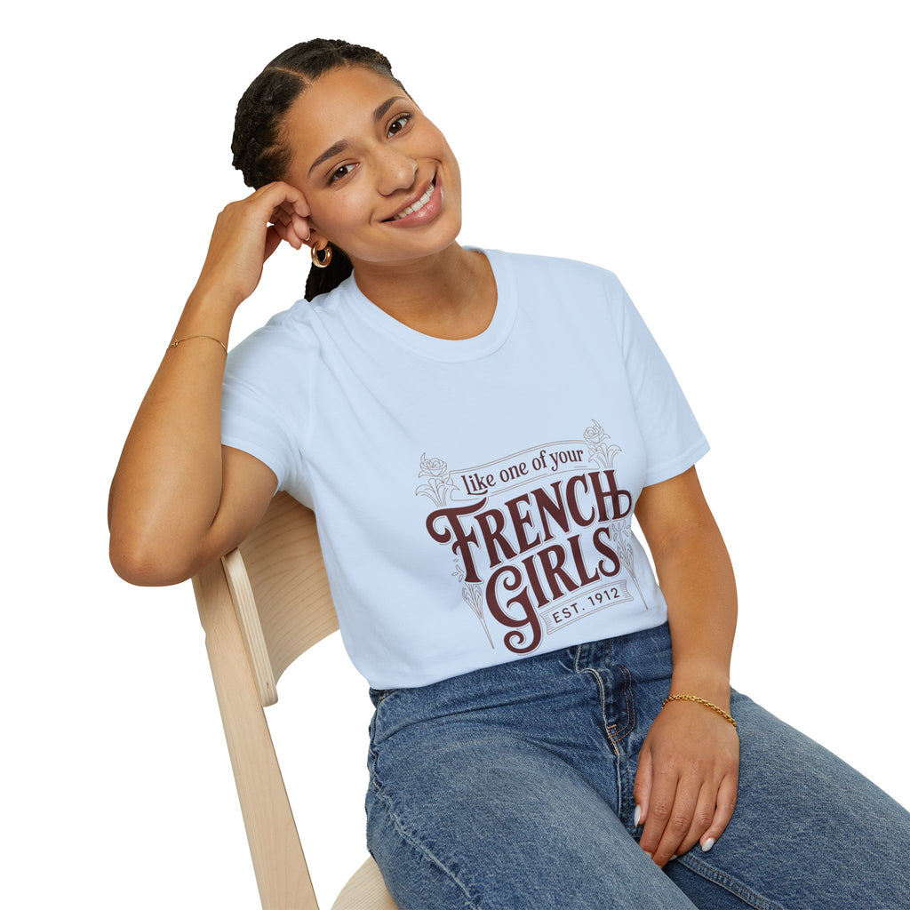 French Girls T-Shirt — "Like One of Your French Girls" Vintage Script Tee