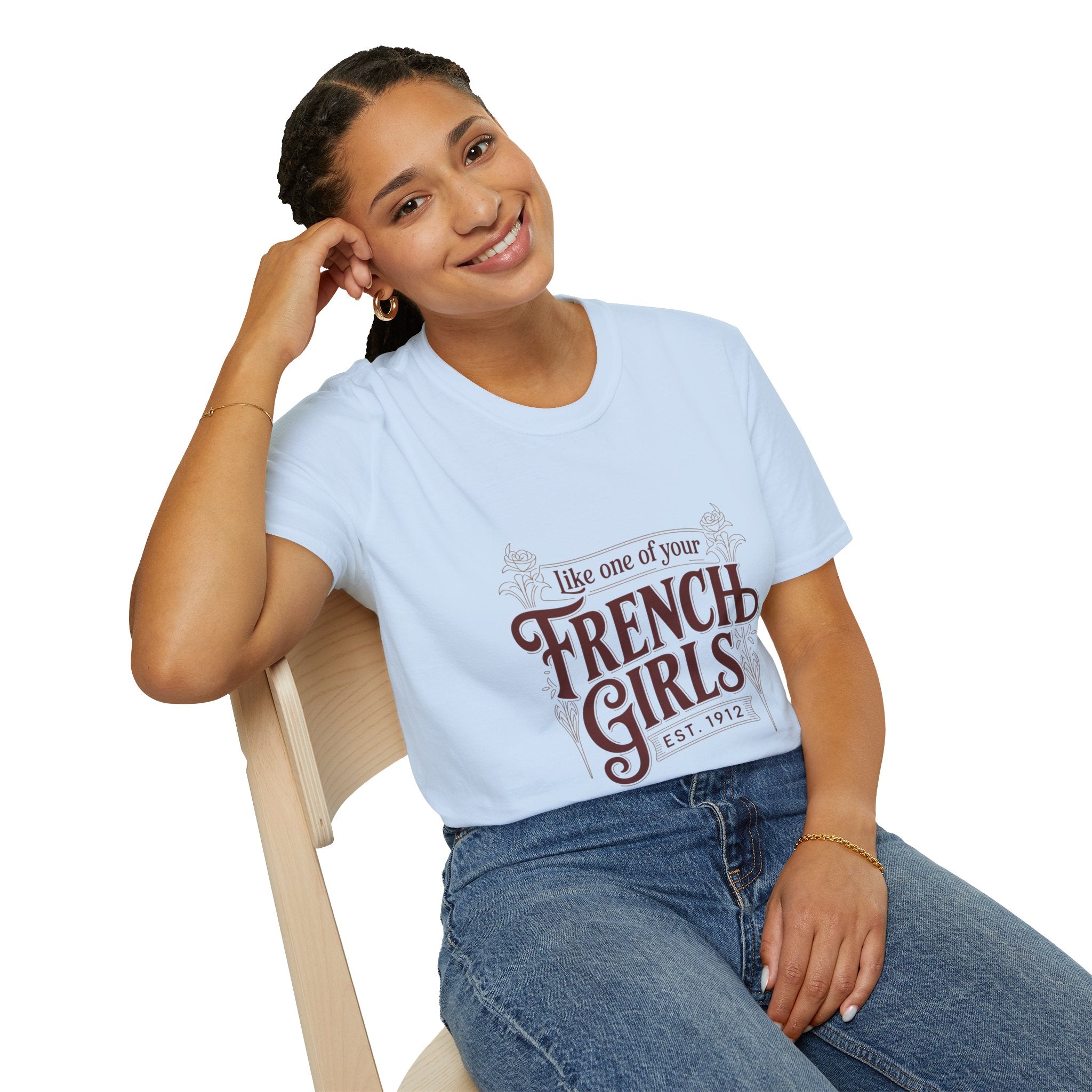 French Girls T-Shirt — "Like One of Your French Girls" Vintage Script Tee