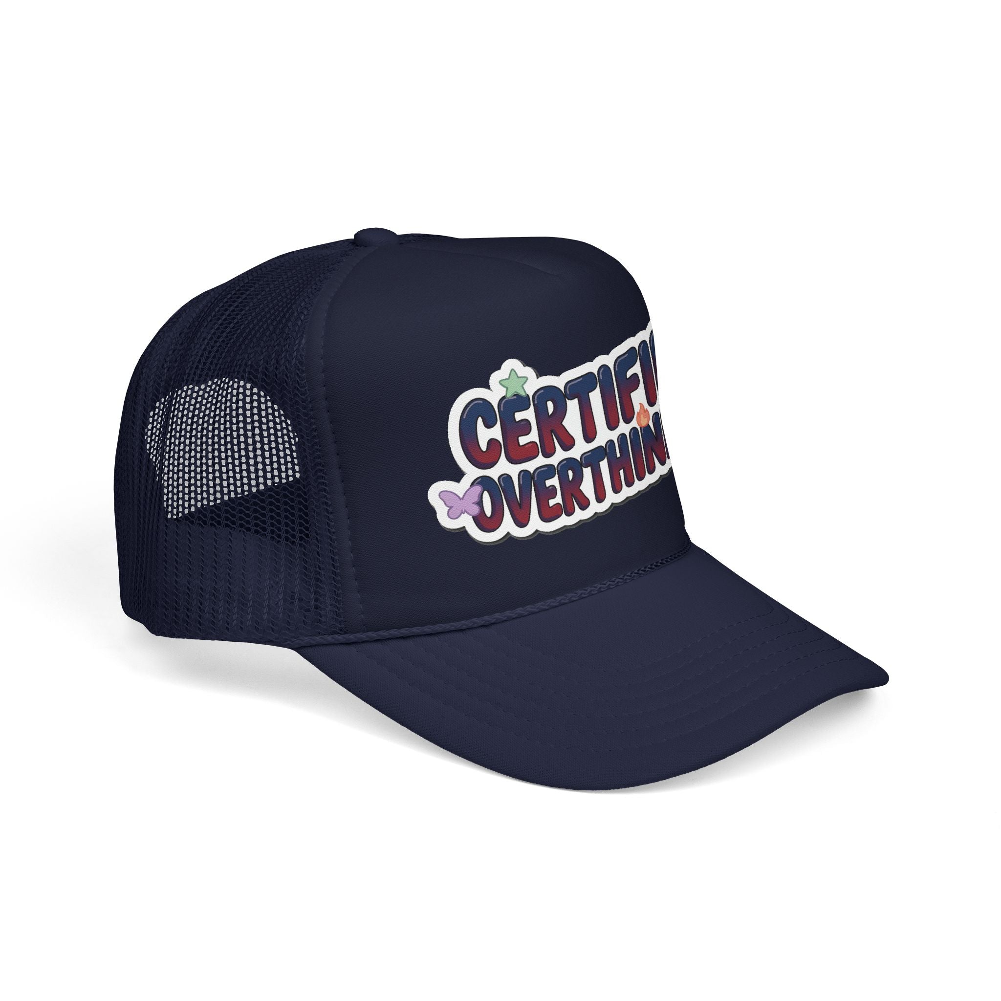 Trucker Hat — "Certified Overthinker" Foam Patch Cap