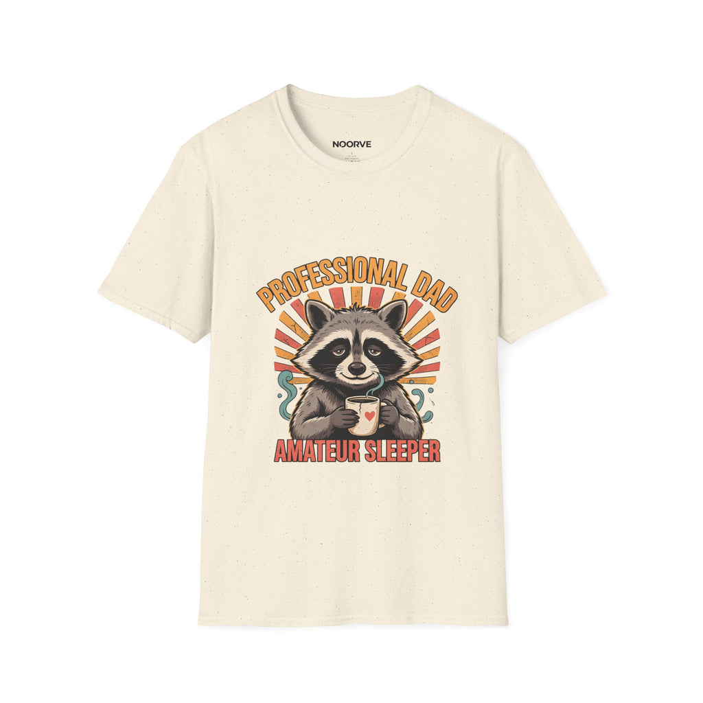 Dad T-Shirt – “Professional Dad, Amateur Sleeper” Cute Raccoon Father’s Day Tee