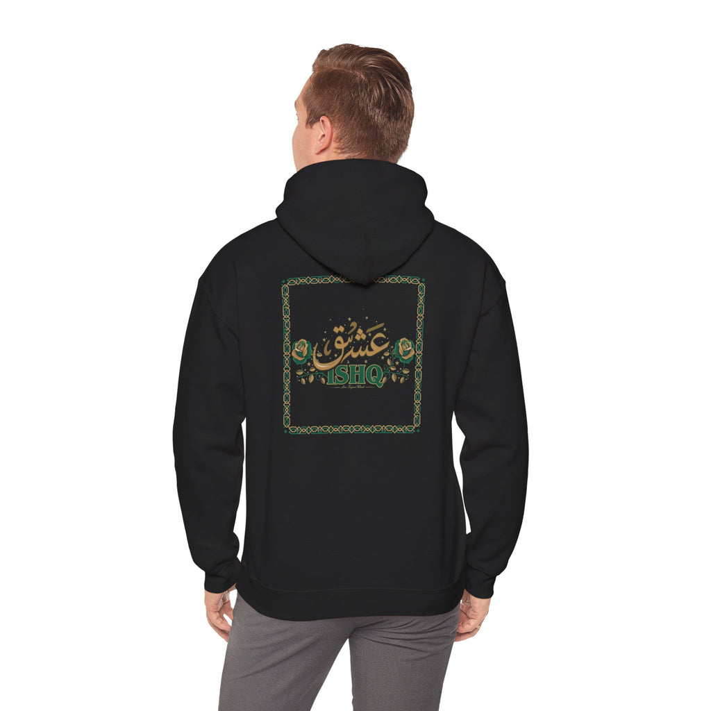 Noorve 'ISHQ' Script Hoodie — Floral Arabic Love Graphic Pullover | Noorve | Hoodie