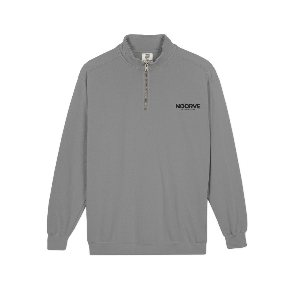 Quarter-Zip Sweatshirt — Midnight Snack Crew Raccoon Graphic | Noorve | Sweatshirt