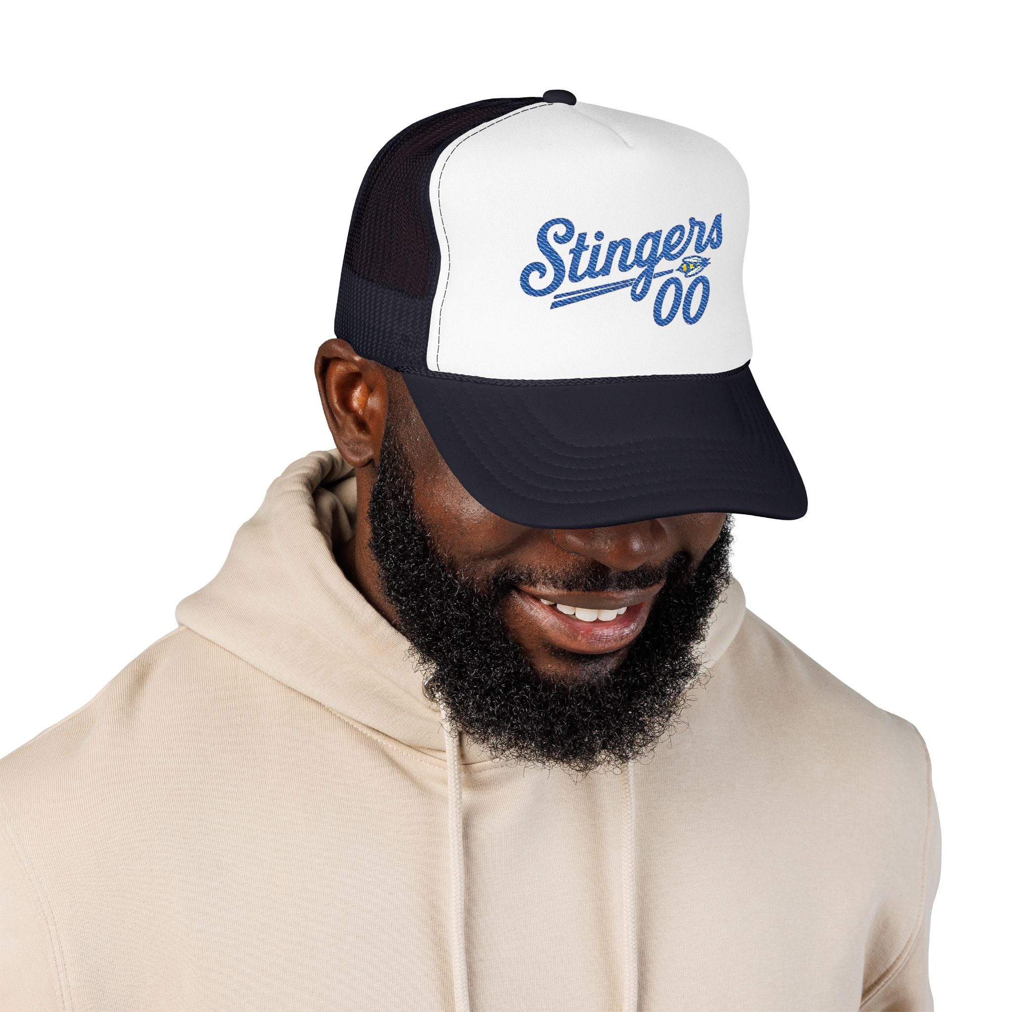Stingers '00 Trucker Hat — Vintage Script Foam Mesh Cap