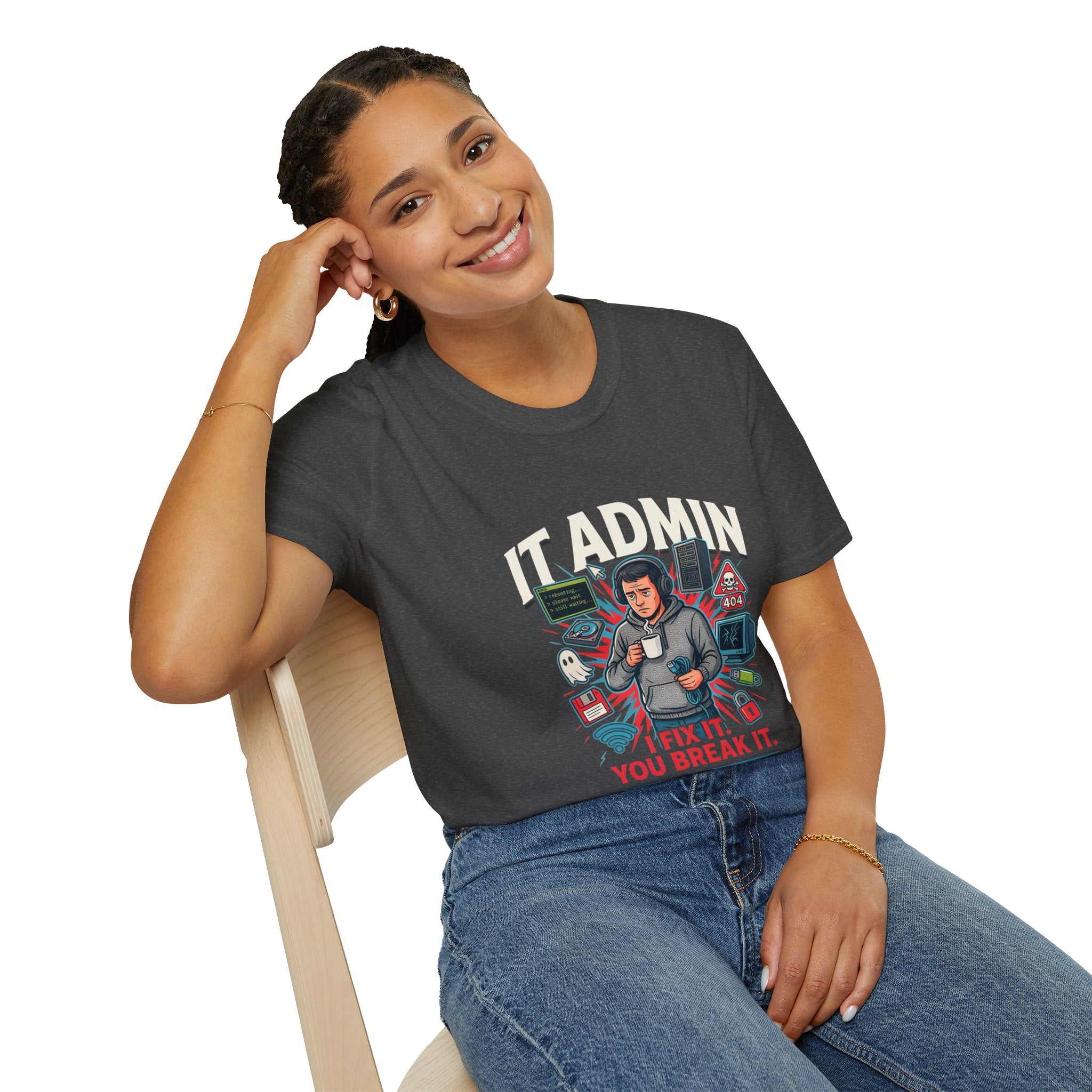 IT Admin T‑Shirt – "I Fix It If You Break It" Graphic Tee for Tech Professionals