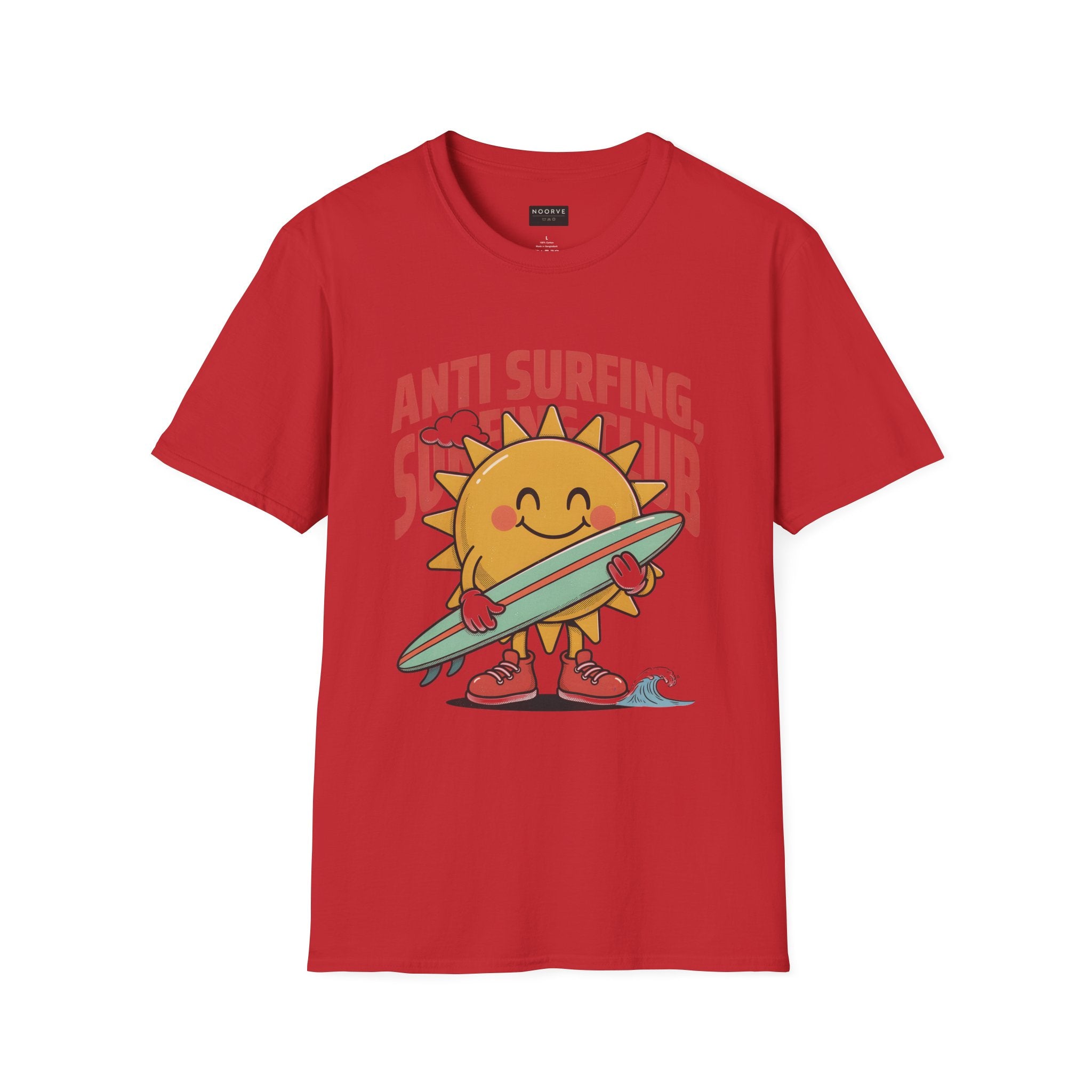 Anti Surfing Sun Club T-Shirt — Funny Retro Surfing Graphic Tee