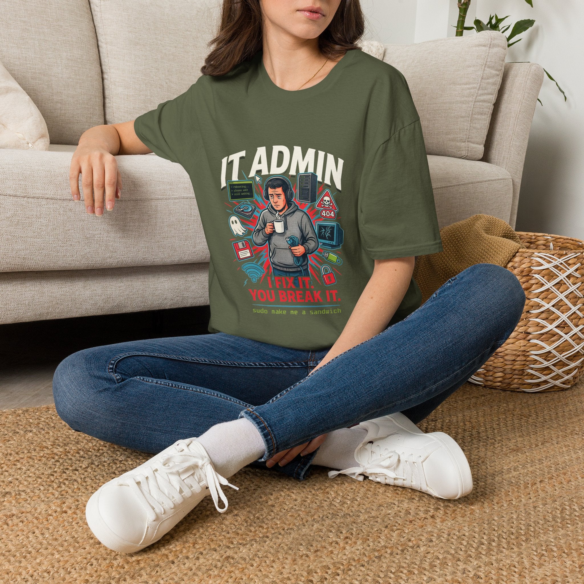 IT Admin T‑Shirt – "I Fix It If You Break It" Graphic Tee for Tech Professionals