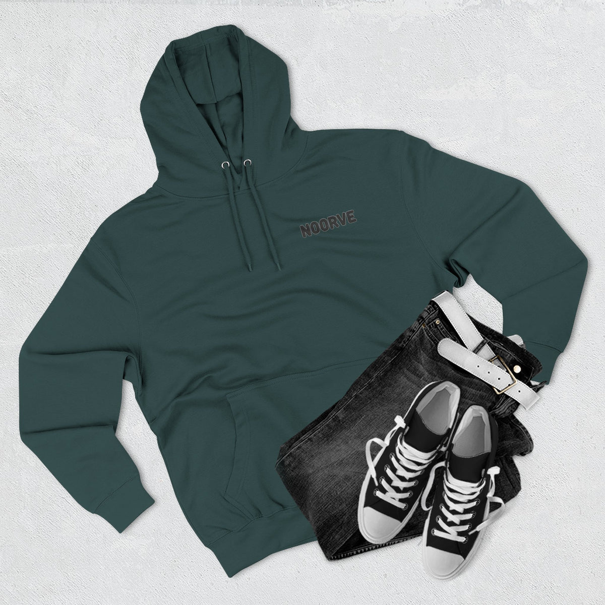 Bear Graphic Hoodie — Casual Streetwear Pullover with Yellow Bear Illustration