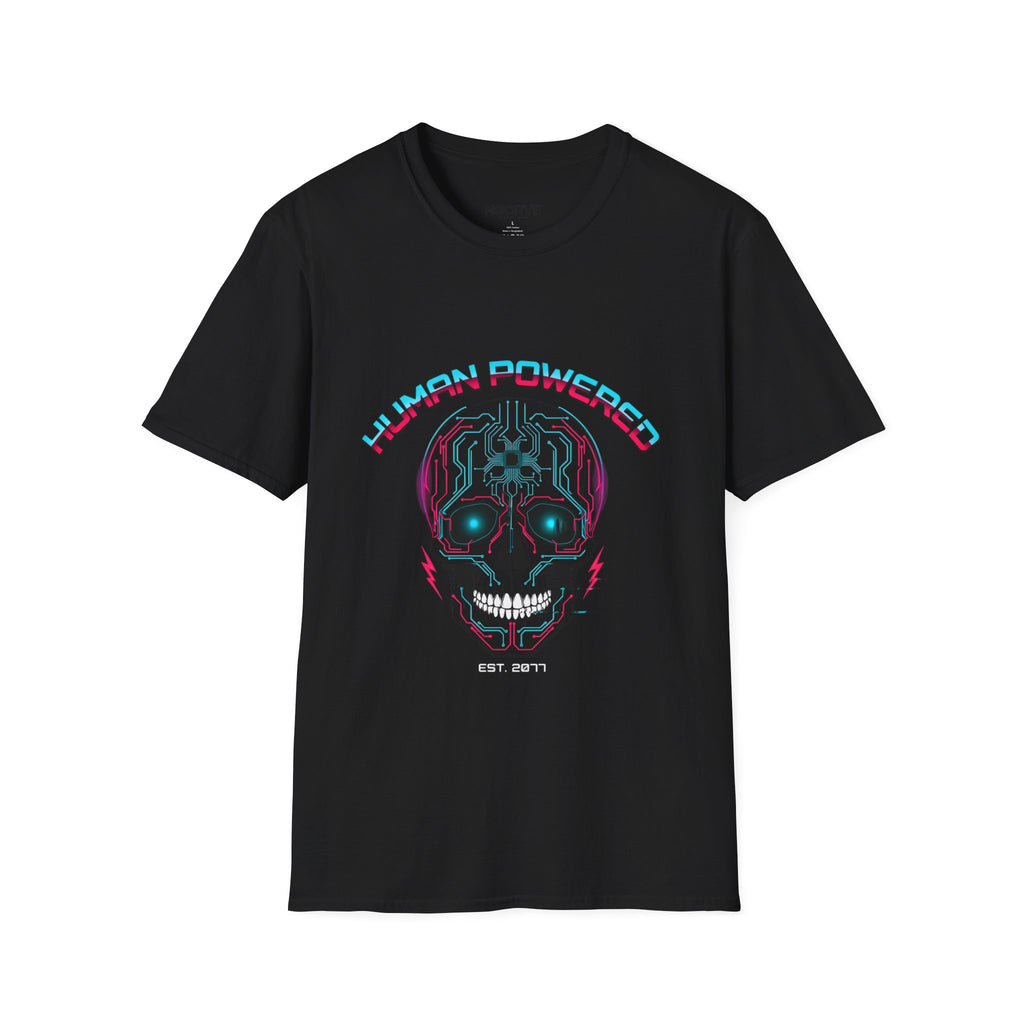 Skull "Human Powered" Graphic T-Shirt