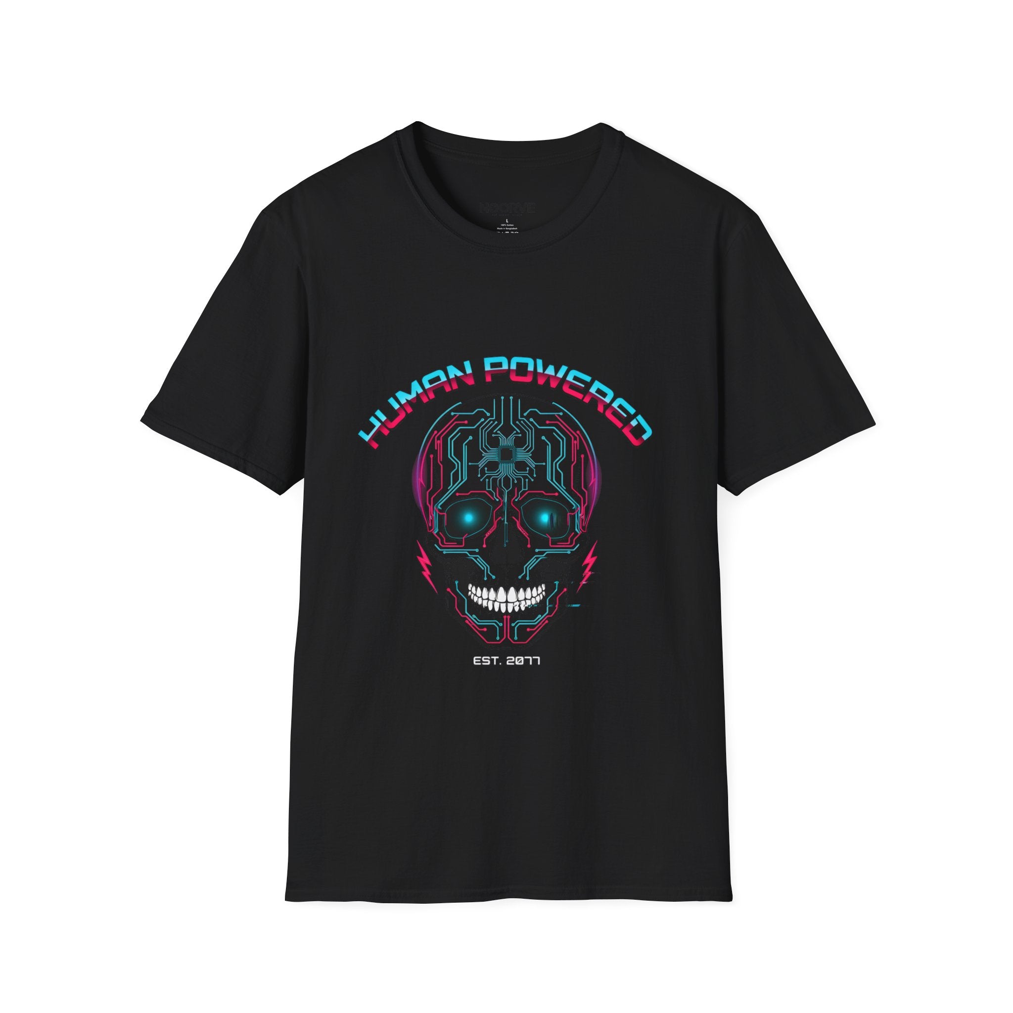 Skull "Human Powered" Graphic T-Shirt