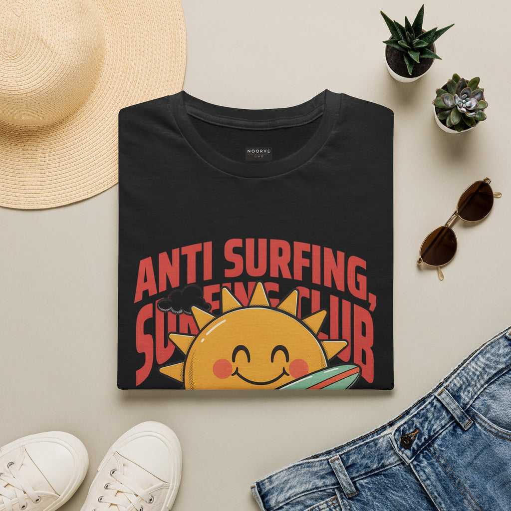 Anti Surfing Sun Club T-Shirt — Funny Retro Surfing Graphic Tee | Noorve | T-Shirt