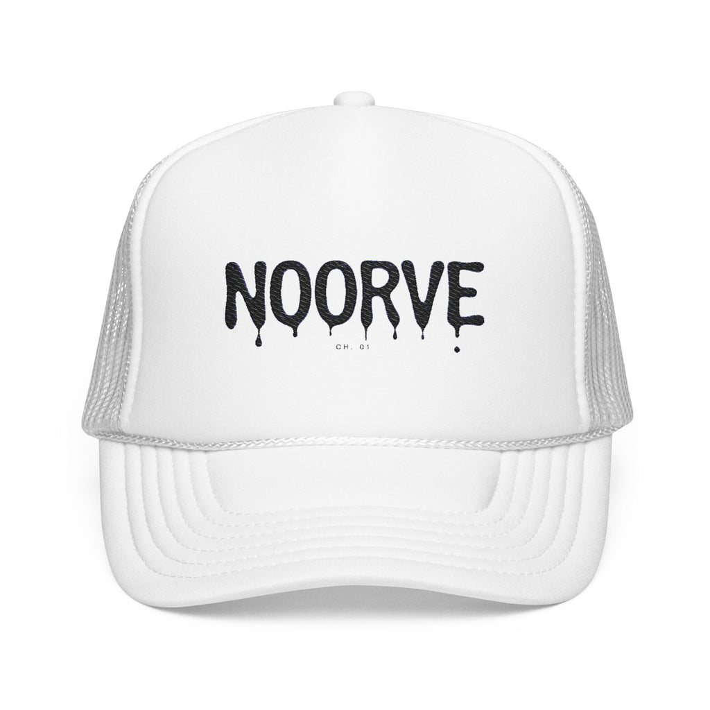 Drip Logo Trucker Hat — Noorvé Glimmer Foam Cap | Noorve | Hats