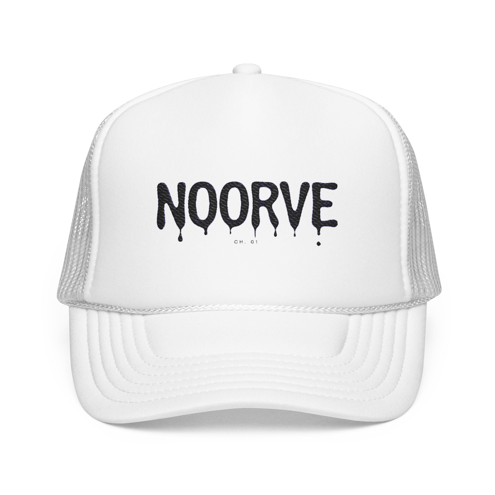 Drip Logo Trucker Hat — Noorvé Glimmer Foam Cap | Noorve | Hats