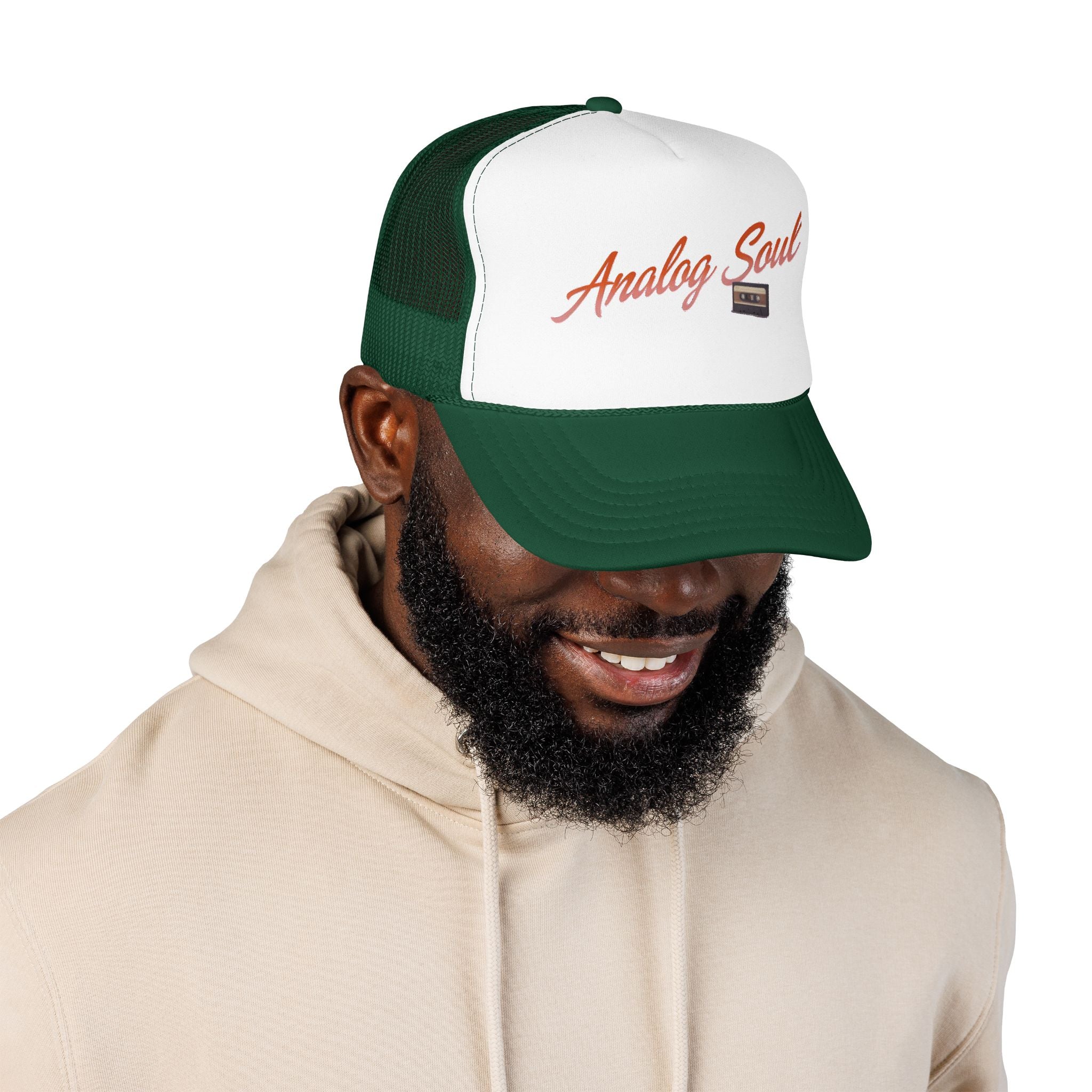 Trucker Hat — "Analog Soul" Retro Cassette Foam Cap