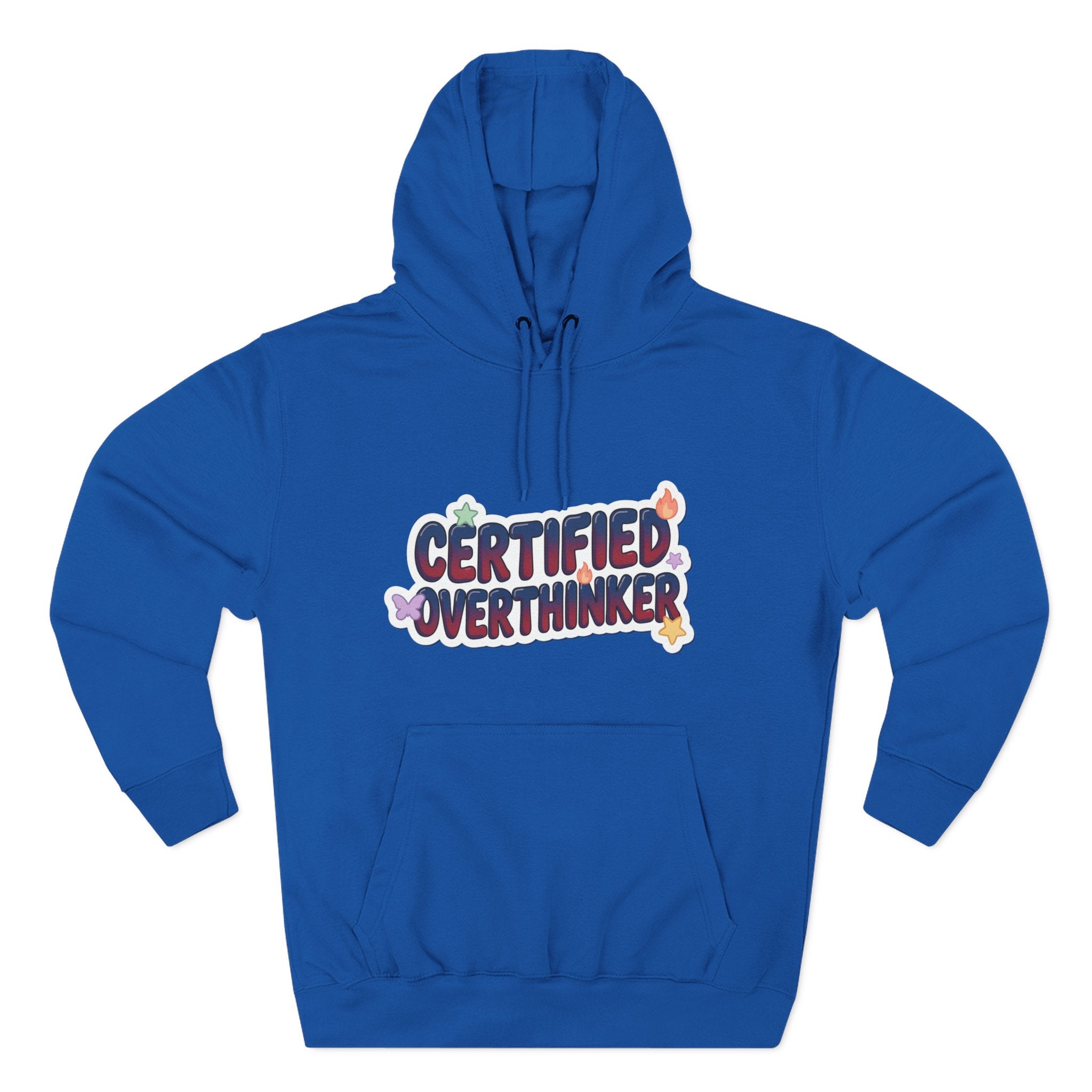 Hoodie — 'Certified Overthinker' & 'Anti Surfing Sun Club' Graphic Pullover