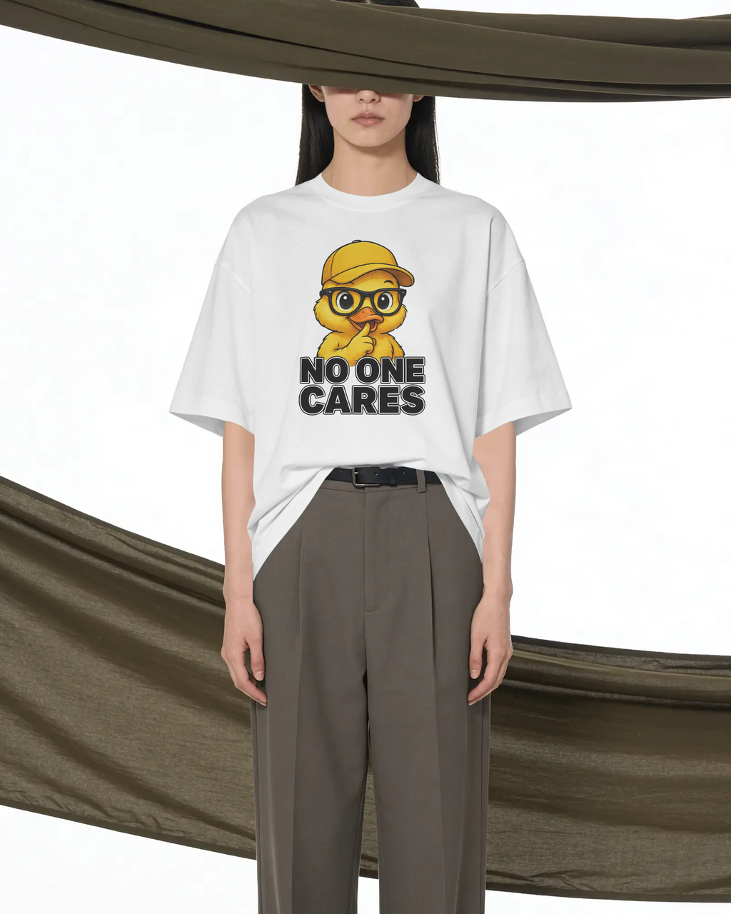 T-Shirt — Shhh... No One Cares Funny Emoji Graphic Tee | Noorve | T-Shirt