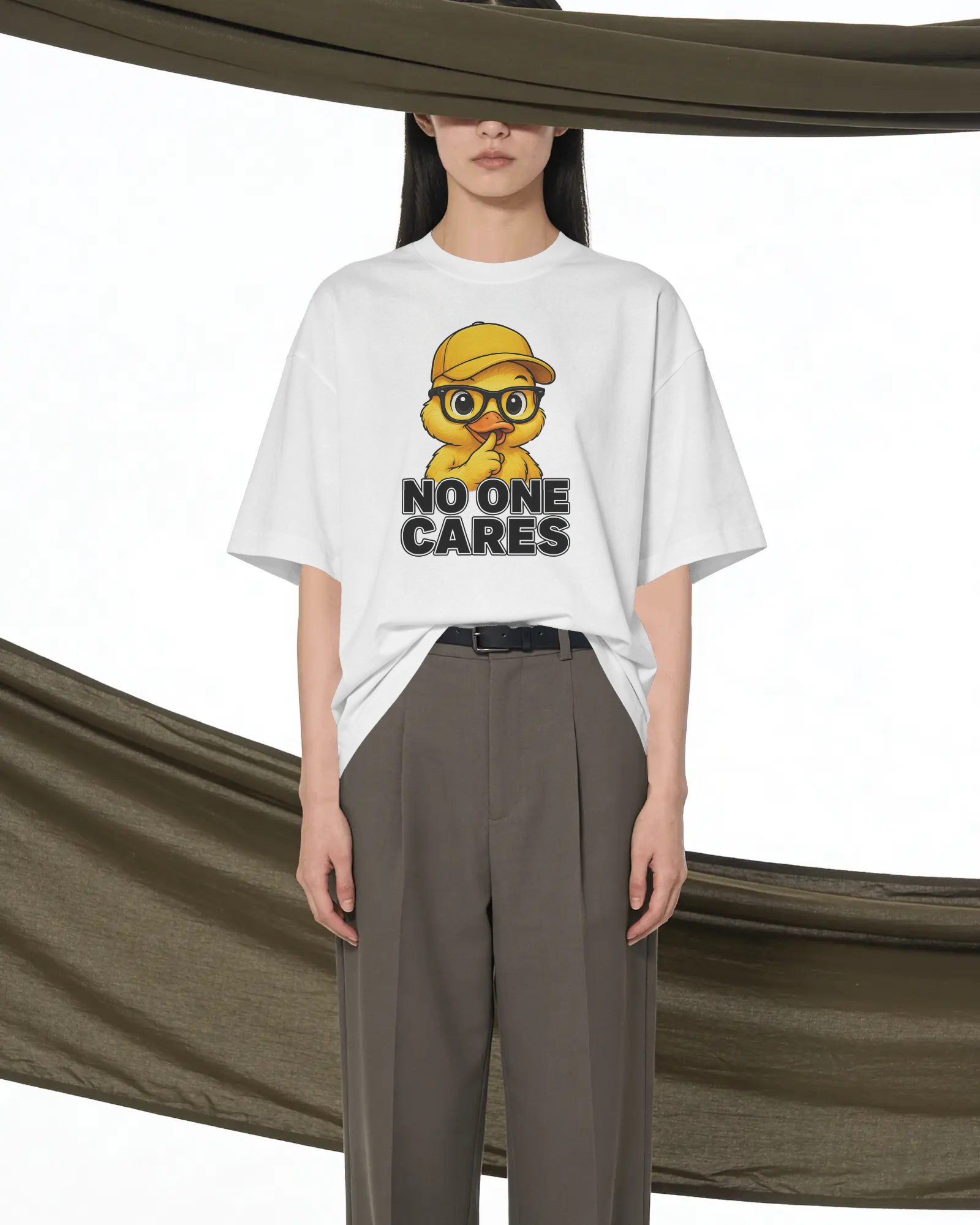 T-Shirt — Shhh... No One Cares Funny Emoji Graphic Tee | Noorve | T-Shirt