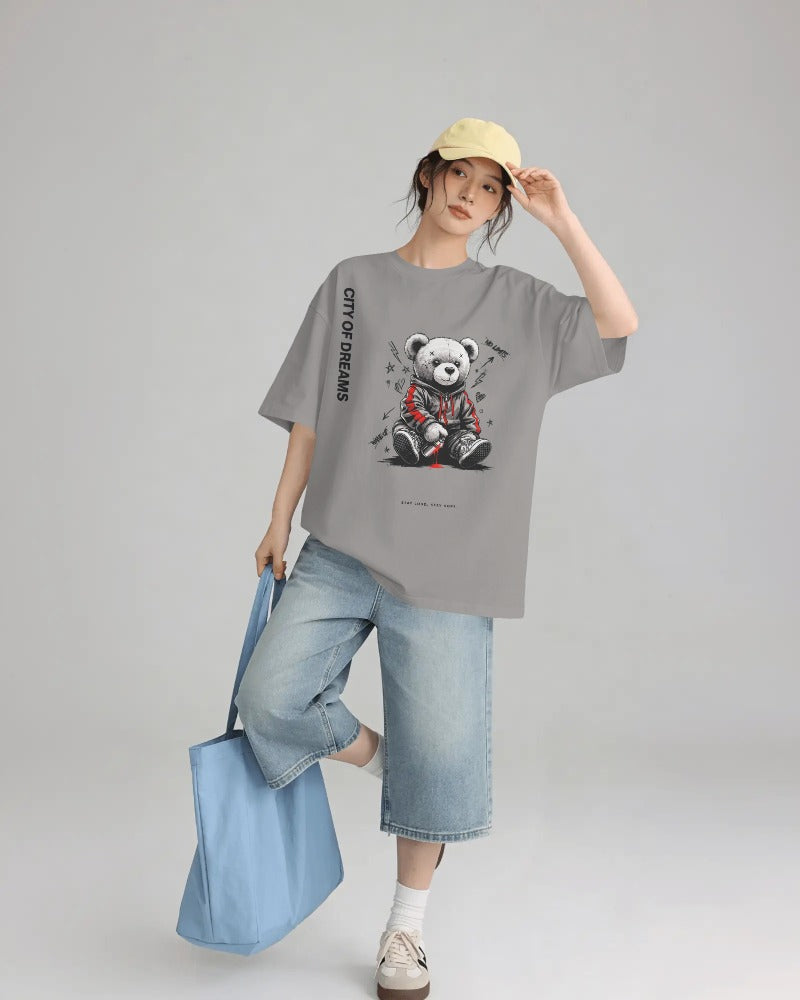 City of Dreams Teddy Bear T-Shirt — Cute Grunge Graphic Tee | Noorve | T-Shirt
