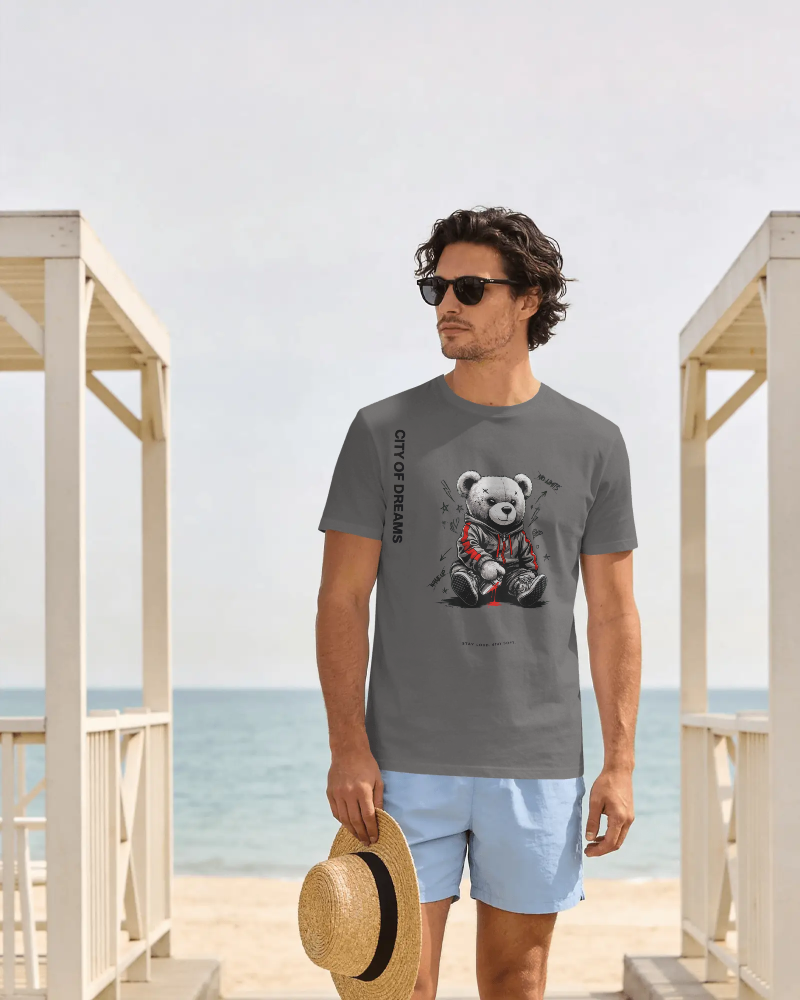 City of Dreams Teddy Bear T-Shirt — Cute Grunge Graphic Tee