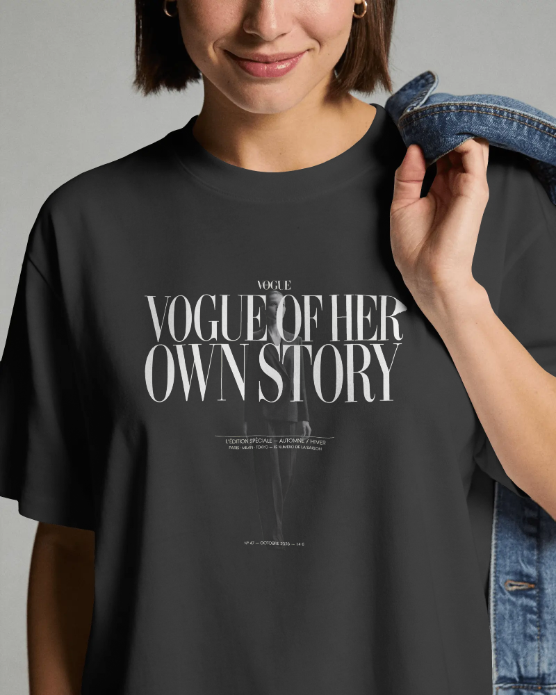 Vogue Of Her Own Story T-Shirt — Feminine Empowerment Graphic Tee | Noorve | T-Shirt