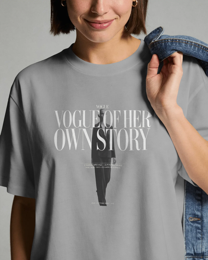 Vogue Of Her Own Story T-Shirt — Feminine Empowerment Graphic Tee | Noorve | T-Shirt