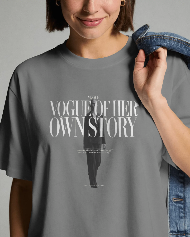 Vogue Of Her Own Story T‑Shirt — Feminine Empowerment Graphic Tee