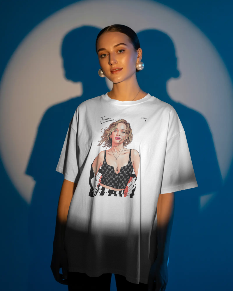 La Vie Est Belle Graphic T-Shirt — Feminine Portrait & Floral Back Print