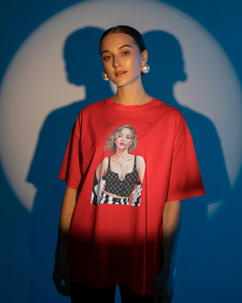La Vie Est Belle Graphic T-Shirt — Feminine Portrait & Floral Back Print