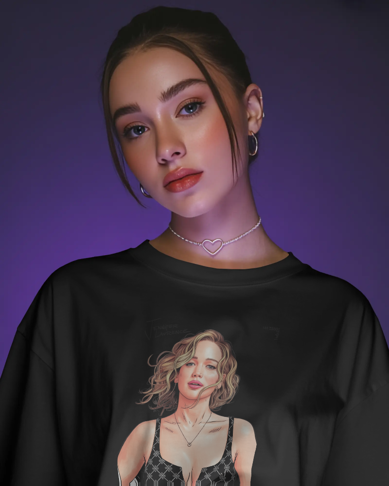 La Vie Est Belle Graphic T-Shirt — Feminine Portrait & Floral Back Print