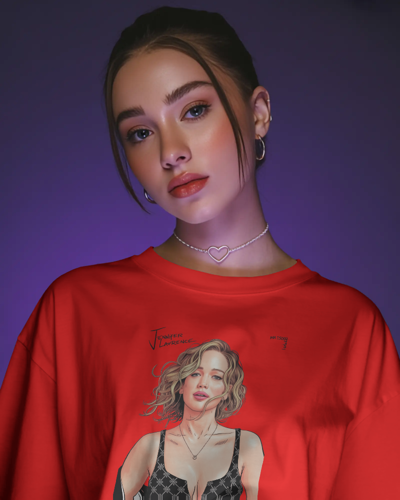 La Vie Est Belle Graphic T-Shirt — Feminine Portrait & Floral Back Print