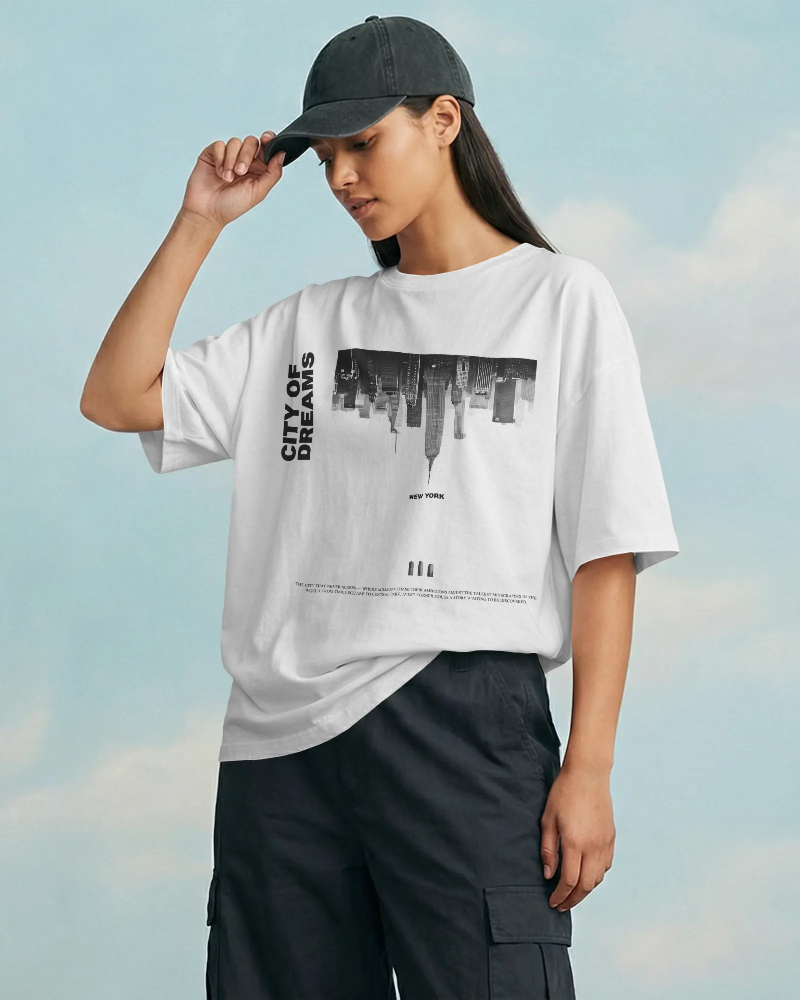 City of Dreams T-Shirt — Inverted New York Skyline Tee | Noorve | T-Shirt