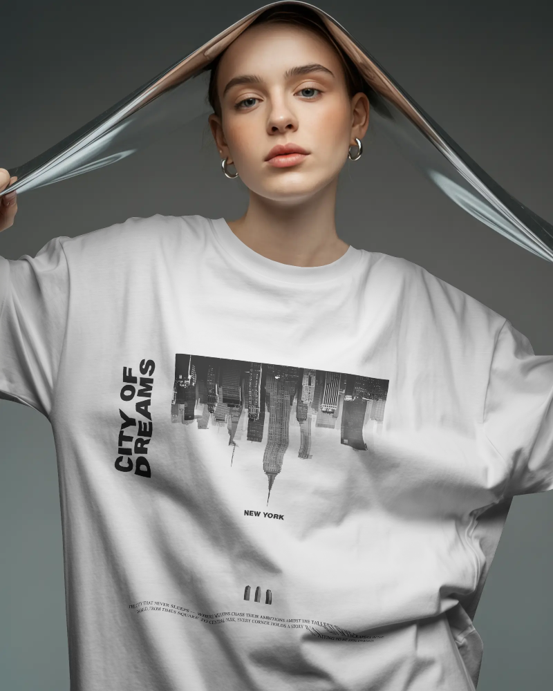 City of Dreams T-Shirt — Inverted New York Skyline Tee