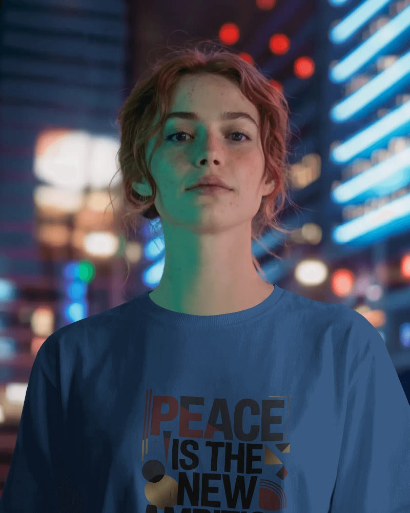 Peace Is The New Ambition T-Shirt — Modern Typography Peace Tee | Noorve | T-Shirt