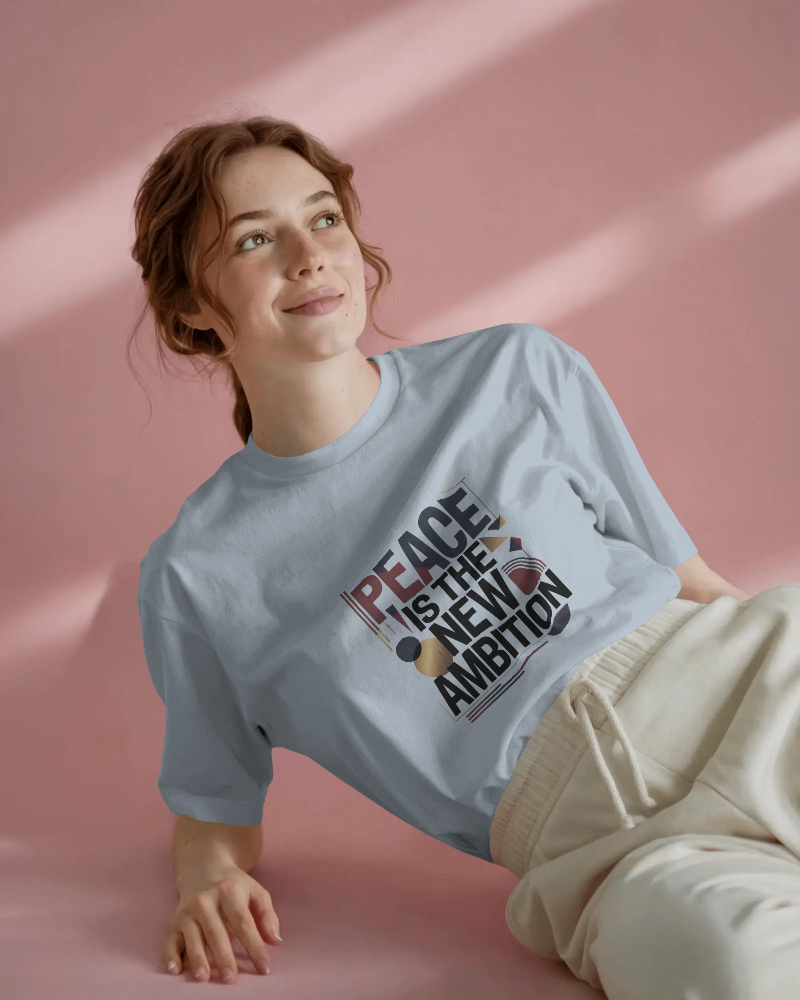 Peace Is The New Ambition T-Shirt — Modern Typography Peace Tee | Noorve | T-Shirt