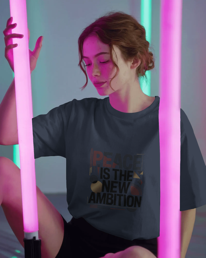 Peace Is The New Ambition T-Shirt — Modern Typography Peace Tee | Noorve | T-Shirt