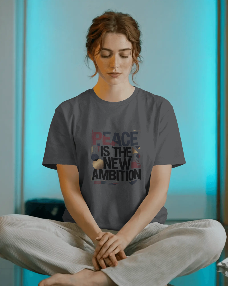 Peace Is The New Ambition T-Shirt — Modern Typography Peace Tee | Noorve | T-Shirt
