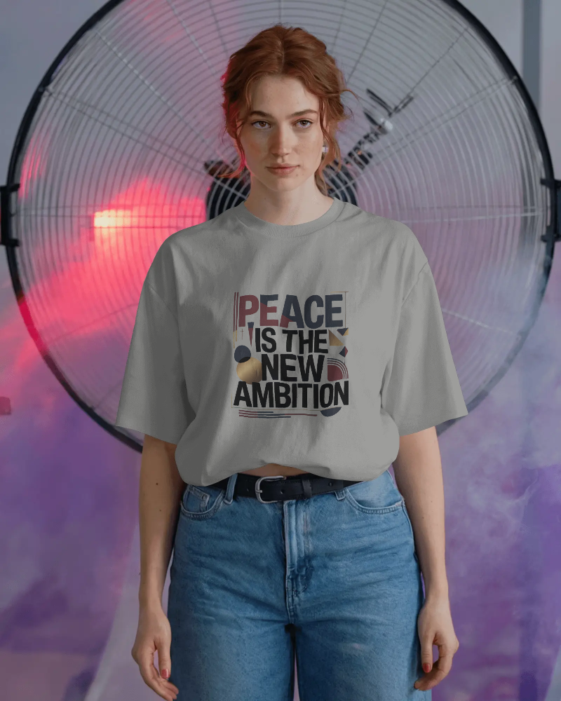 Peace Is The New Ambition T-Shirt — Modern Typography Peace Tee | Noorve | T-Shirt