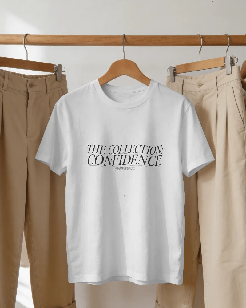 Confidence Collection T‑Shirt — 'The Collection: Confidence' Minimal Typography Tee