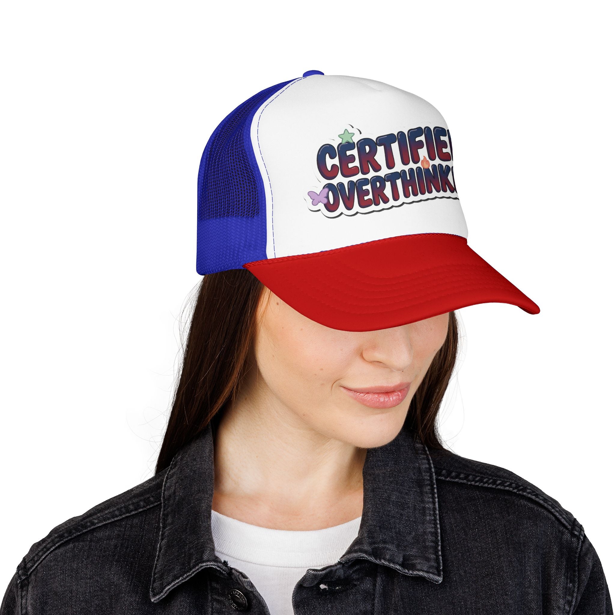 Trucker Hat — "Certified Overthinker" Foam Patch Cap