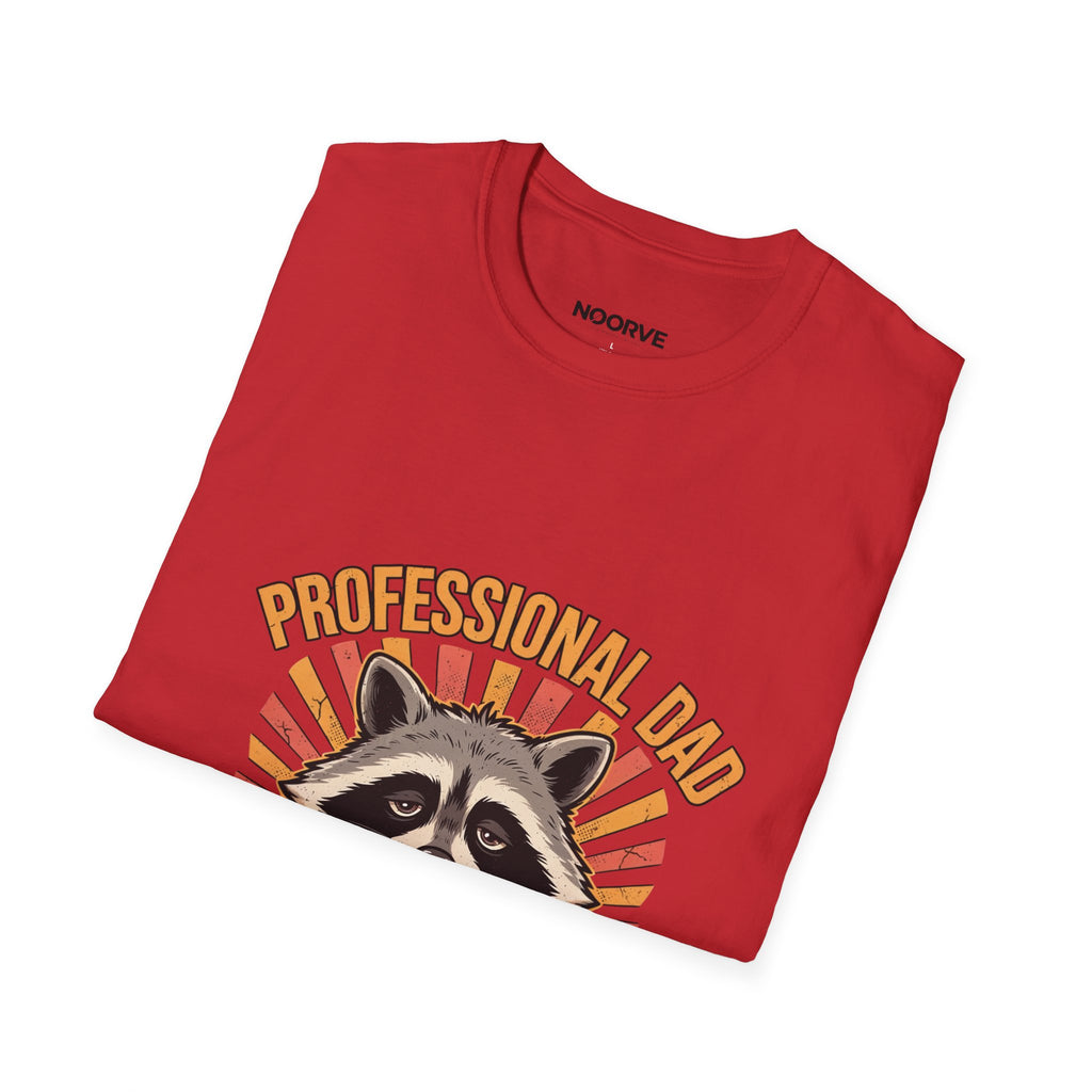 Dad T-Shirt – “Professional Dad, Amateur Sleeper” Cute Raccoon Father’s Day Tee