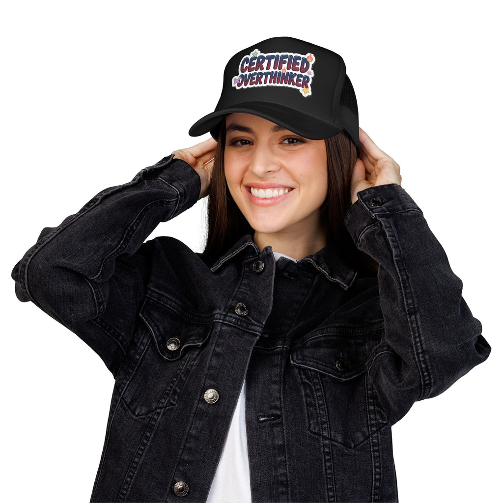 Trucker Hat — "Certified Overthinker" Foam Patch Cap