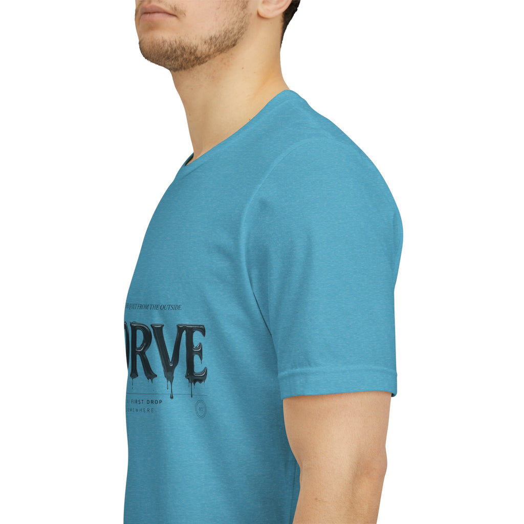 Noorve Drip Logo T-Shirt — Graphic White Tee with Gothic Dripping Text