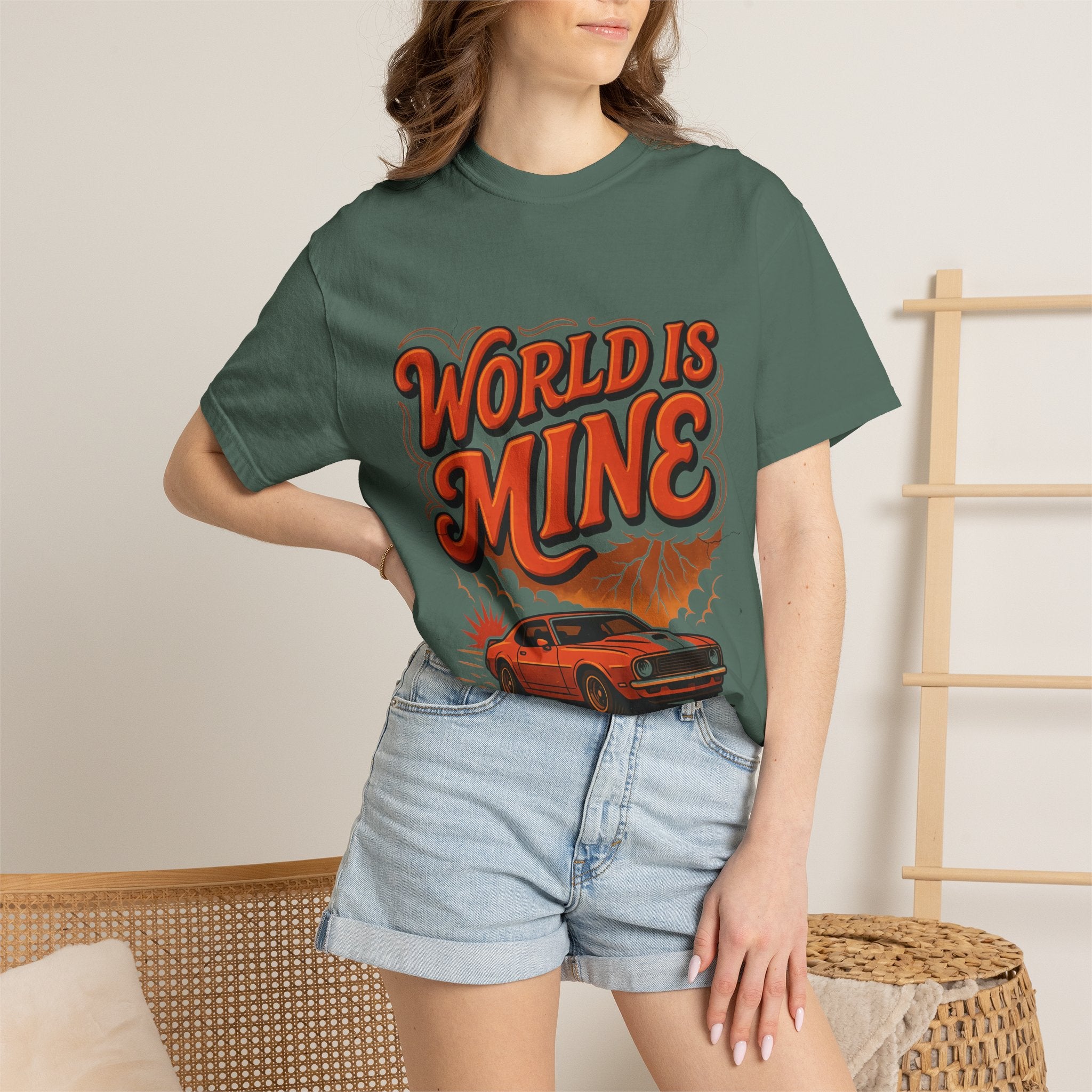 World Is Mine Vintage Muscle Car T-Shirt