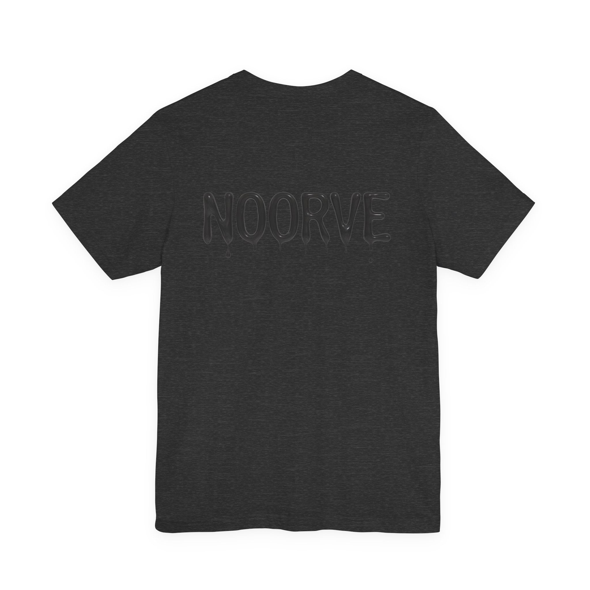 Noorve Drip Logo T-Shirt — Graphic White Tee with Gothic Dripping Text