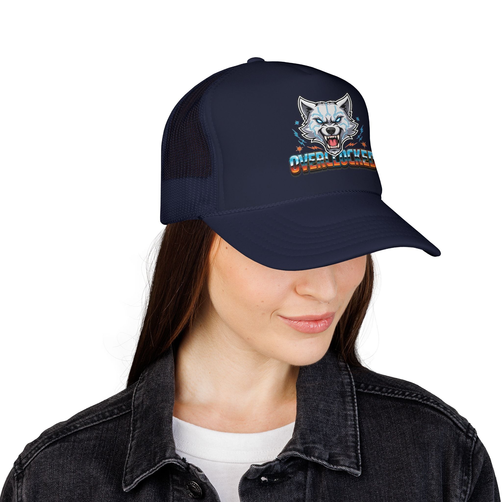 Wolf Trucker Hat — Fierce Arctic Wolf Foam Trucker Cap