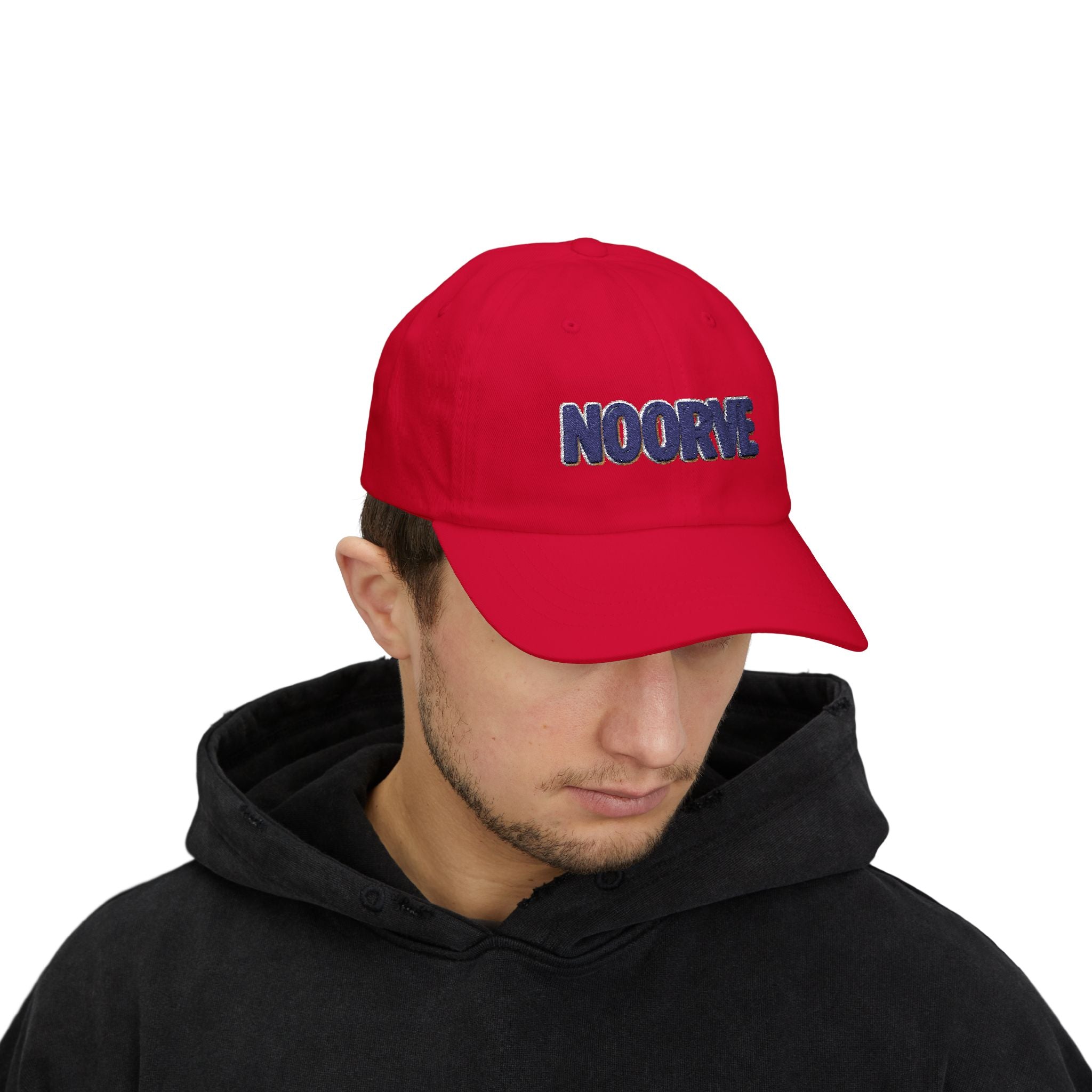 Dad Cap — Embroidered "NOORVE" White Classic Baseball Hat