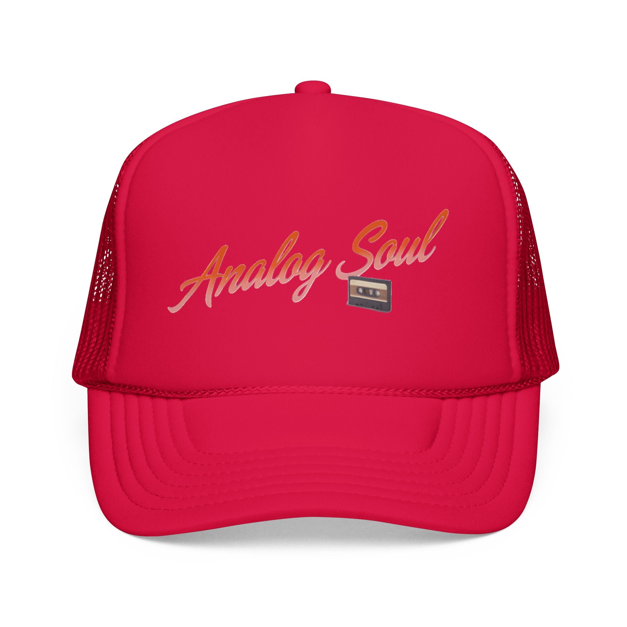 Analog Soul Trucker Hat — Retro Cassette Foam Trucker Cap
