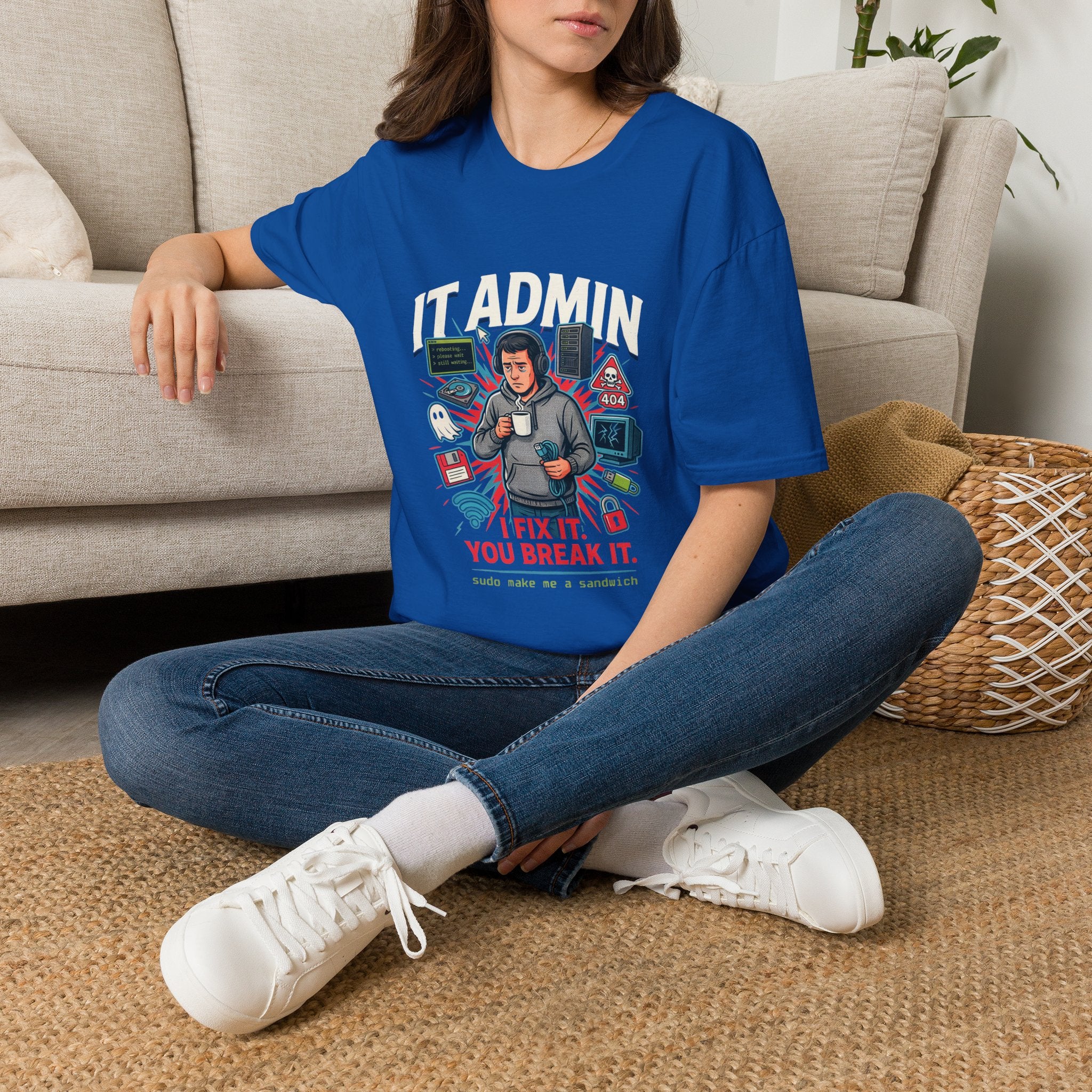 IT Admin T‑Shirt – "I Fix It If You Break It" Graphic Tee for Tech Professionals