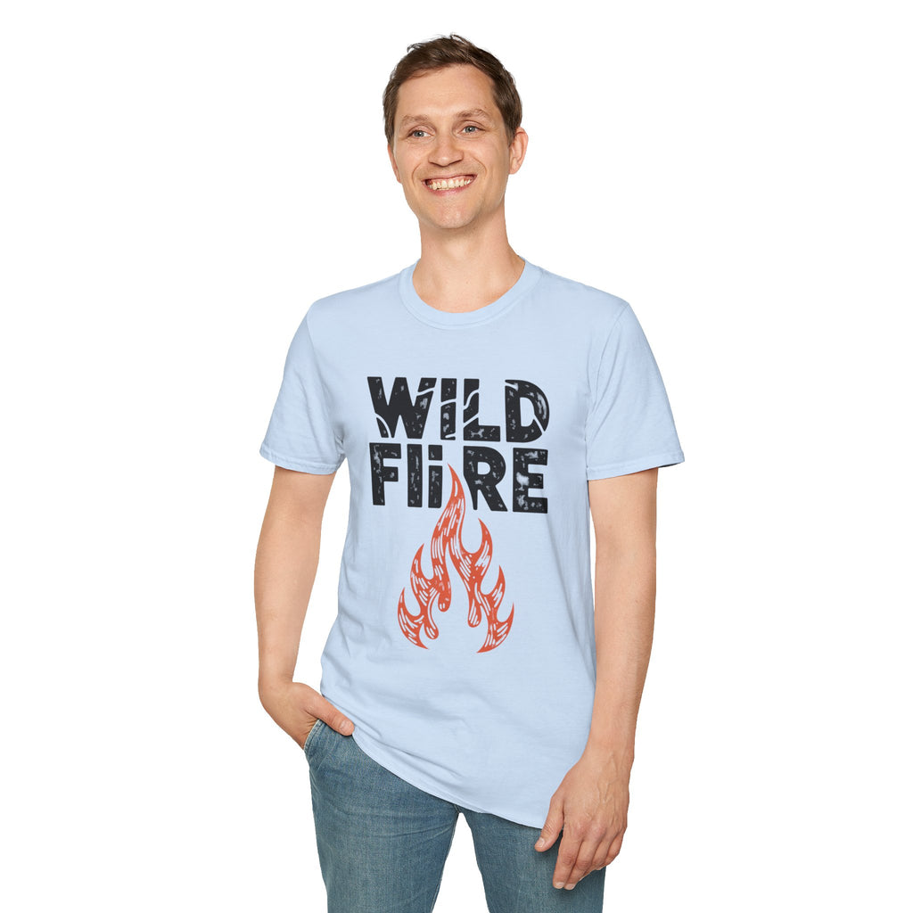 Wild Fire Graphic T‑Shirt — Bold Flame Typography Tee